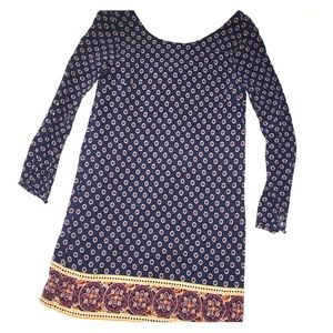 Long sleeved mini dress